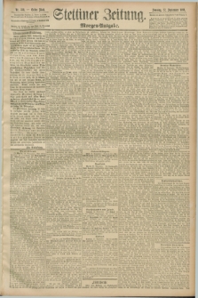 Stettiner Zeitung. 1889, Nr. 336 (22 September) - Morgen-Ausgabe