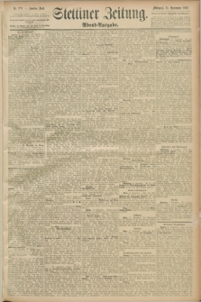 Stettiner Zeitung. 1889, Nr. 339 (25 September) - Abend-Ausgabe