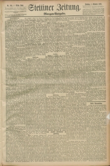 Stettiner Zeitung. 1889, Nr. 345 (1 Oktober) - Morgen-Ausgabe