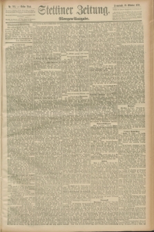 Stettiner Zeitung. 1889, Nr. 363 (19 Oktober) - Morgen-Ausgabe