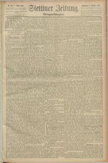 Stettiner Zeitung. 1889, Nr. 375 (31 Oktober) - Morgen-Ausgabe