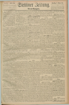 Stettiner Zeitung. 1889, Nr. 375 (31 Oktober) - Abend-Ausgabe