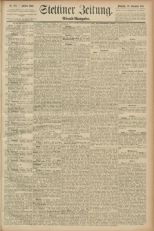 Stettiner Zeitung. 1889, Nr. 395 (20 November) - Abend-Ausgabe