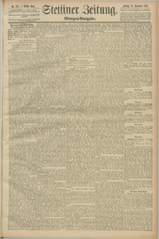 Stettiner Zeitung. 1889, Nr. 397 (22 November) - Morgen-Ausgabe
