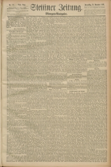 Stettiner Zeitung. 1889, Nr. 403 (28 November) - Morgen-Ausgabe