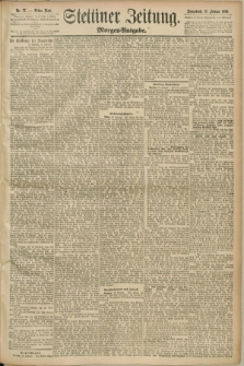 Stettiner Zeitung. 1890, Nr. 77 (15 Februar) - Morgen-Ausgabe