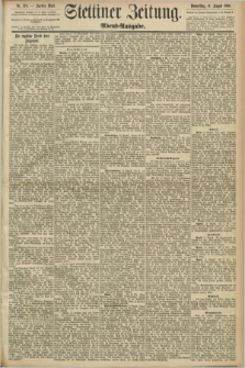 Stettiner Zeitung. 1890, Nr. 376 (14 August) - Abend-Ausgabe