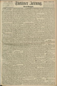 Stettiner Zeitung. 1890, Nr. 416 (6 September) - Abend-Ausgabe