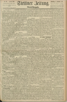 Stettiner Zeitung. 1890, Nr. 424 (11 September) - Abend-Ausgabe