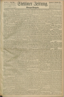 Stettiner Zeitung. 1890, Nr. 427 (13 September) - Morgen-Ausgabe