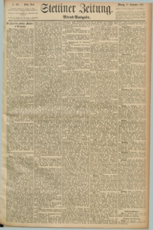 Stettiner Zeitung. 1890, Nr. 442 (22 September) - Abend-Ausgabe