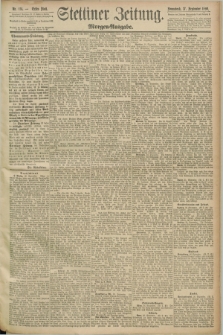 Stettiner Zeitung. 1890, Nr. 451 (27 September) - Morgen-Ausgabe