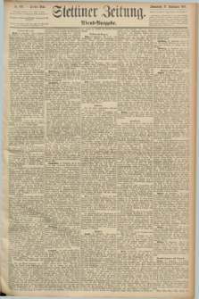 Stettiner Zeitung. 1890, Nr. 452 (27 September) - Abend-Ausgabe