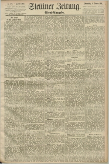 Stettiner Zeitung. 1890, Nr. 472 (9 Oktober) - Abend-Ausgabe