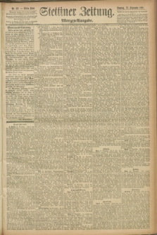 Stettiner Zeitung. 1891, Nr. 451 (27 September) - Morgen-Ausgabe