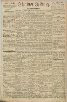 Stettiner Zeitung. 1892, Nr. 457 (30 September) - Morgen-Ausgabe