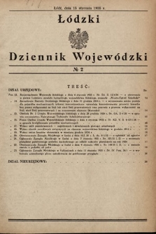 Łódzki Dziennik Wojewódzki. 1935, nr 2