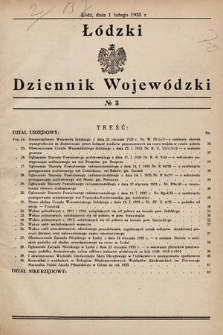 Łódzki Dziennik Wojewódzki. 1935, nr 3