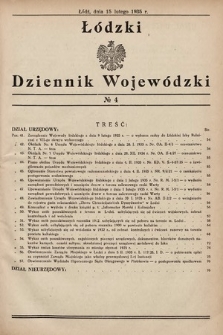 Łódzki Dziennik Wojewódzki. 1935, nr 4