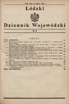 Łódzki Dziennik Wojewódzki. 1935, nr 6