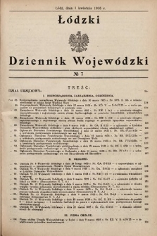 Łódzki Dziennik Wojewódzki. 1935, nr 7