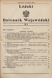 Łódzki Dziennik Wojewódzki. 1935, nr 8