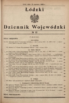 Łódzki Dziennik Wojewódzki. 1935, nr 12