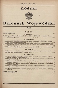 Łódzki Dziennik Wojewódzki. 1935, nr 13