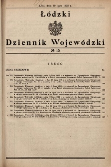 Łódzki Dziennik Wojewódzki. 1935, nr 15