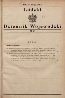 Łódzki Dziennik Wojewódzki. 1935, nr 18