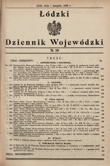Łódzki Dziennik Wojewódzki. 1935, nr 20