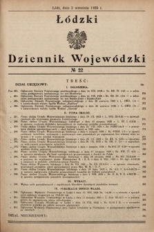Łódzki Dziennik Wojewódzki. 1935, nr 22