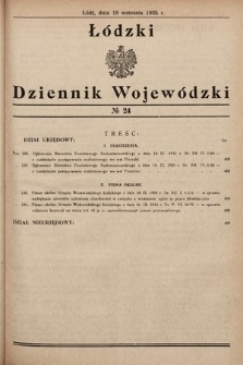 Łódzki Dziennik Wojewódzki. 1935, nr 24