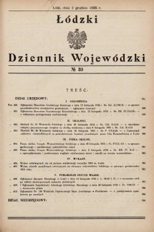 Łódzki Dziennik Wojewódzki. 1935, nr 30