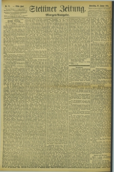 Stettiner Zeitung. 1895, Nr. 15 (10 Januar) - Morgen-Ausgabe