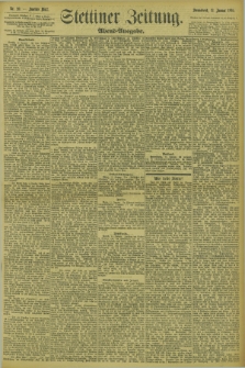 Stettiner Zeitung. 1895, Nr. 20 (12 Januar) - Abend-Ausgabe