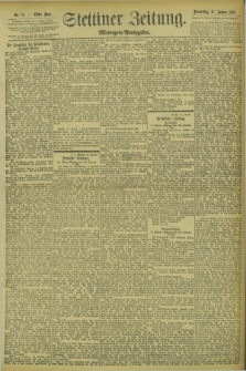 Stettiner Zeitung. 1895, Nr. 27 (17 Januar) - Morgen-Ausgabe