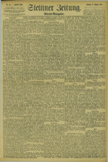 Stettiner Zeitung. 1895, Nr. 42 (25 Januar) - Abend-Ausgabe