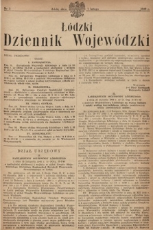 Łódzki Dziennik Wojewódzki. 1949, nr 3