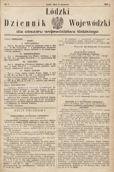 Łódzki Dziennik Wojewódzki. 1950, nr 1