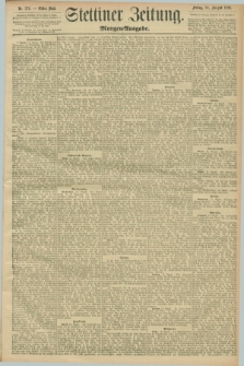 Stettiner Zeitung. 1896, Nr. 379 (14 August) - Morgen-Ausgabe