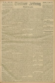 Stettiner Zeitung. 1896, Nr. 390 (20 August) - Abend-Ausgabe