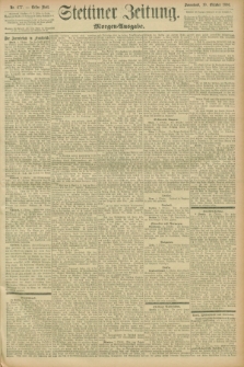 Stettiner Zeitung. 1896, Nr. 477 (10 Oktober) - Morgen-Ausgabe