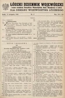 Łódzki Dziennik Wojewódzki. 1950, nr 17