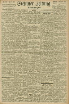 Stettiner Zeitung. 1896, Nr. 532 (11 November) - Abend-Ausgabe