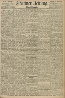 Stettiner Zeitung. 1898, Nr. 72 (12 Februar) - Abend-Ausgabe