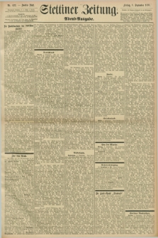 Stettiner Zeitung. 1898, Nr. 422 (9 September) - Abend-Ausgabe