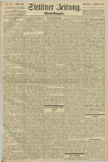 Stettiner Zeitung. 1898, Nr. 432 (15 September) - Abend-Ausgabe