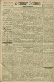 Stettiner Zeitung. 1898, Nr. 453 (28 September) - Morgen-Ausgabe