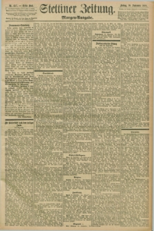 Stettiner Zeitung. 1898, Nr. 457 (30 September) - Morgen-Ausgabe